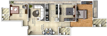 3 BHK Flat in Dedhia Elita in Thane West, Thane - Image 745432