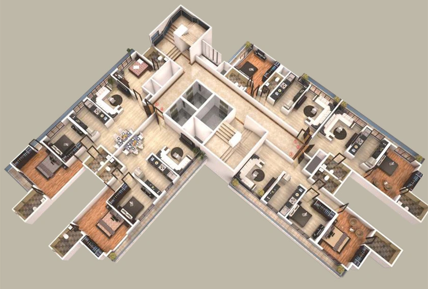 Floor Plan of Dedhia Elita in Thane West, Thane - Image 113714