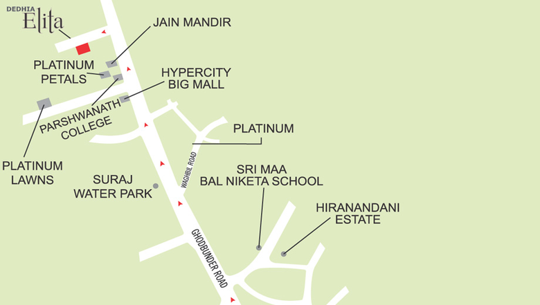 Location of Dedhia Elita in Thane West, Thane - Image 113713