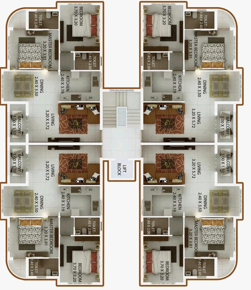 Floor Plan of Kalangutkar Oasis De Ashiyan in Morjim, Goa - Image 159606