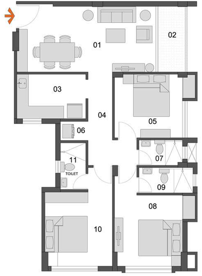 3 BHK Flat in Ambey Eco Valley in New Town, Kolkata - Image 813248