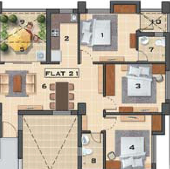 3 BHK Flat in Ganguly 4 Sight Grand Castle in Garia, Kolkata - Image 813276