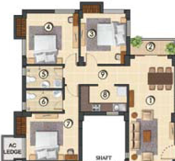 3 BHK Flat in Ganguly 4 Sight Grand Castle in Garia, Kolkata - Image 813277