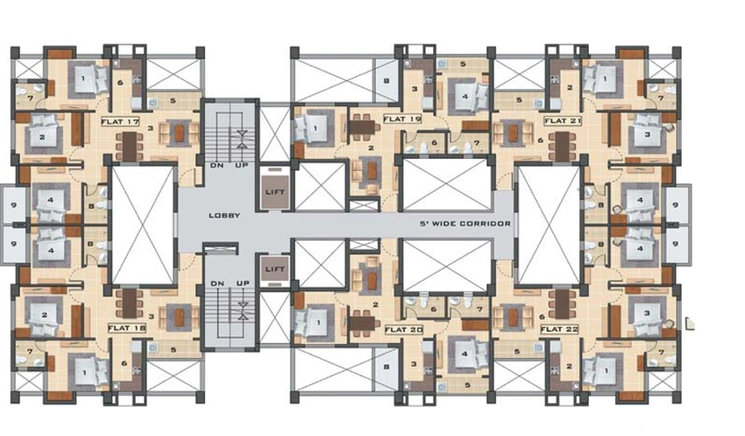 Floor Plan of Ganguly 4 Sight Grand Castle in Garia, Kolkata - Image 159679