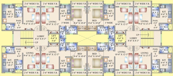 Floor Plan of Shri Adinath Complex in Bhiwandi, Thane - Image 113730