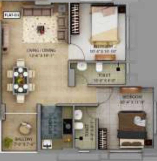 2 BHK Flat in Panchmukhi Pearl in Narendrapur, Kolkata - Image 813293