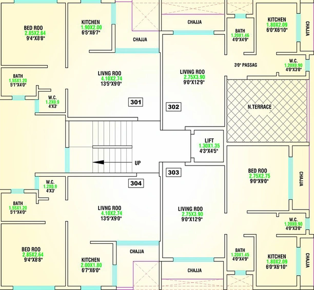Floor Plan of Sarang Plumbago in Panvel, Navi Mumbai - Image 159811