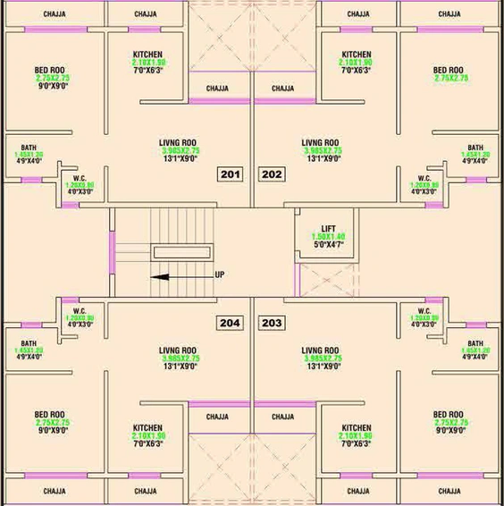 Floor Plan of Sarang Aster in Panvel, Navi Mumbai - Image 159849