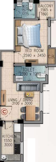 1 BHK Flat in Balaji Azure in Behala, Kolkata - Image 813334