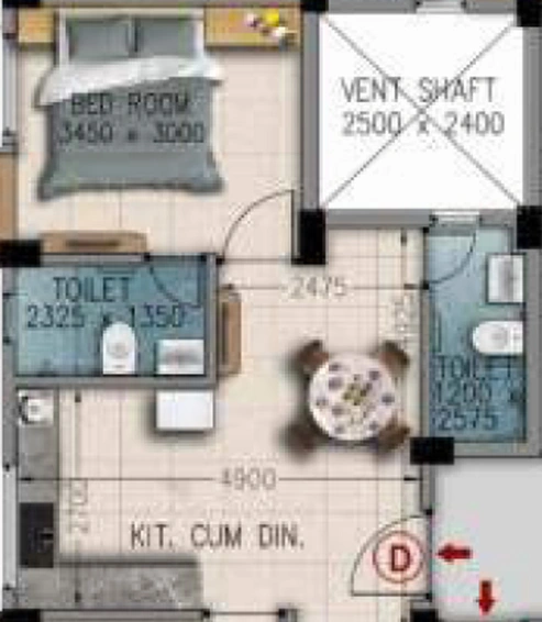 1 BHK Flat in Balaji Azure in Behala, Kolkata - Image 813335