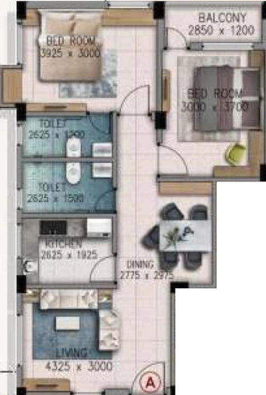 2 BHK Flat in Balaji Azure in Behala, Kolkata - Image 813336