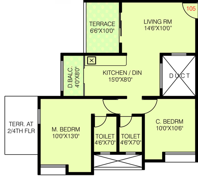 2 BHK Flat in Golden Nest in Lohegaon, Pune - Image 745746