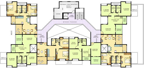 Floor Plan of Golden Nest in Lohegaon, Pune - Image 113830