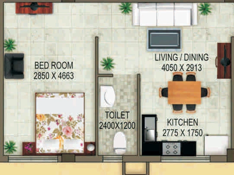 1 BHK Flat in Kwality Oasis in Rajarhat, Kolkata - Image 813350