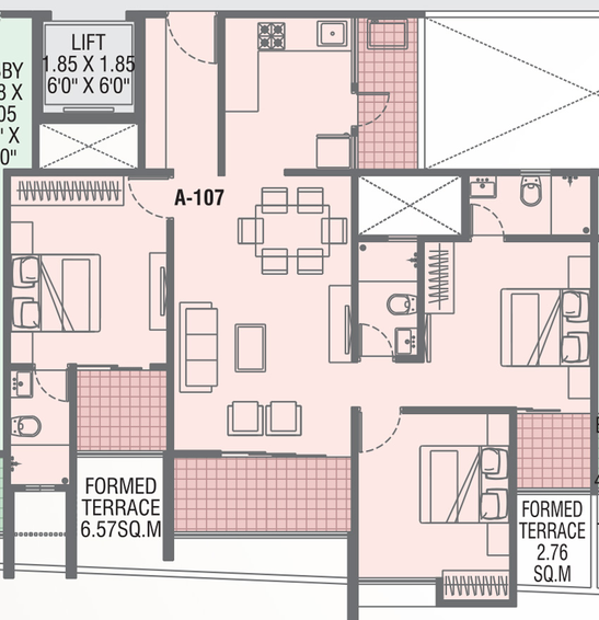 3 BHK Flat in Samruddhi JD Gaatha in Lohegaon, Pune - Image 745945