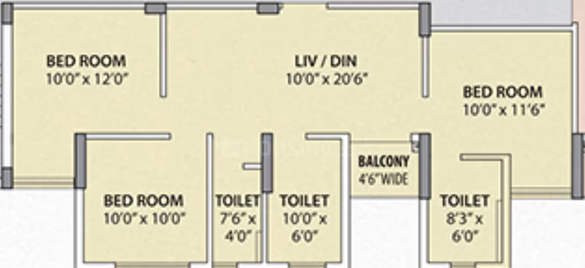 3 BHK Flat in BG Bally Imperia in Bally, Kolkata - Image 813390