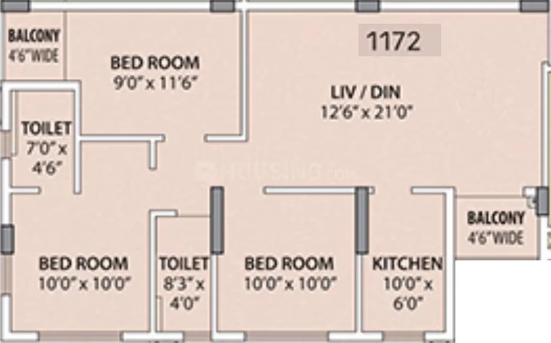 3 BHK Flat in BG Bally Imperia in Bally, Kolkata - Image 813391
