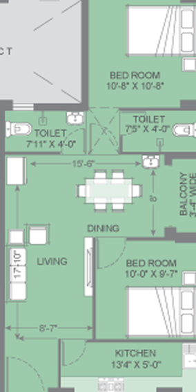 2 BHK Flat in Ditya Urban Mansion in Sovabazar, Kolkata - Image 813426