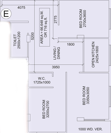 3 BHK Flat in Vaishno Century Mansion in Rajarhat, Kolkata - Image 813474