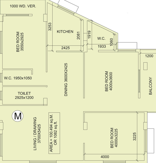 3 BHK Flat in Vaishno Century Mansion in Rajarhat, Kolkata - Image 813475