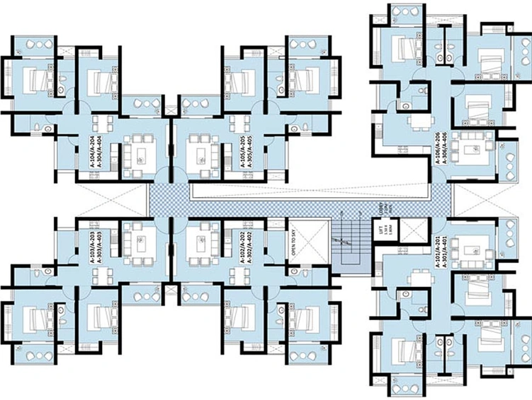 Floor Plan of Edcon Greenfields in Merces, Goa - Image 160275