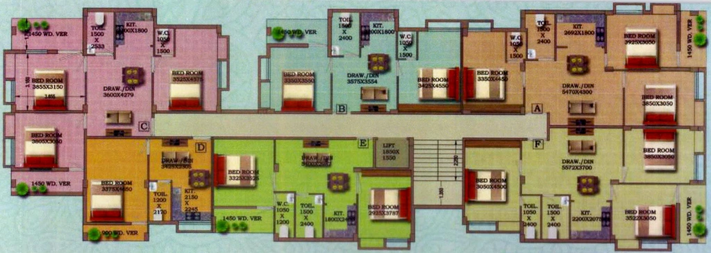 Floor Plan of Urban Vatika Complex in Kaikhali, Kolkata - Image 170983