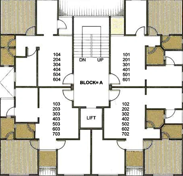 Floor Plan of Shakti Mangalmurti Heights in Chandkheda, Ahmedabad - Image 160342
