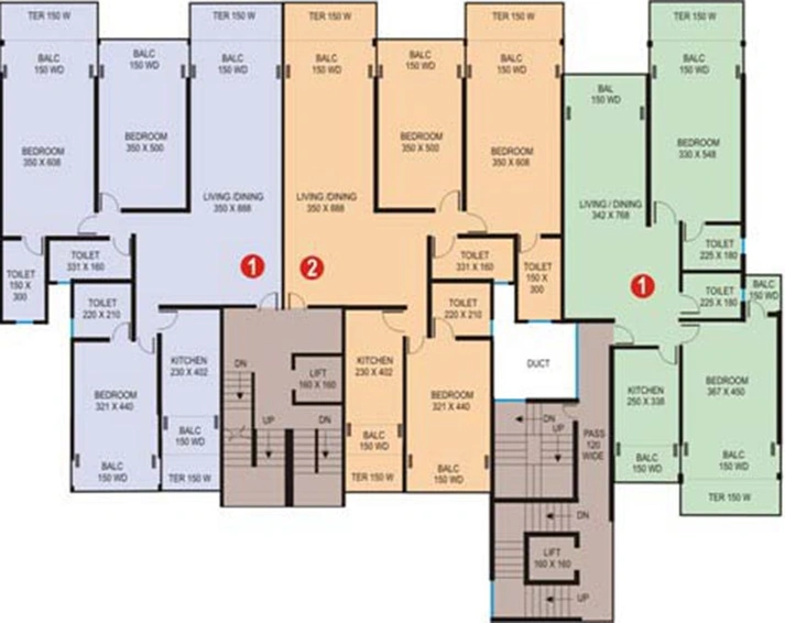 Floor Plan of Mathias Royal Palms in Caranzalem, Goa - Image 160348
