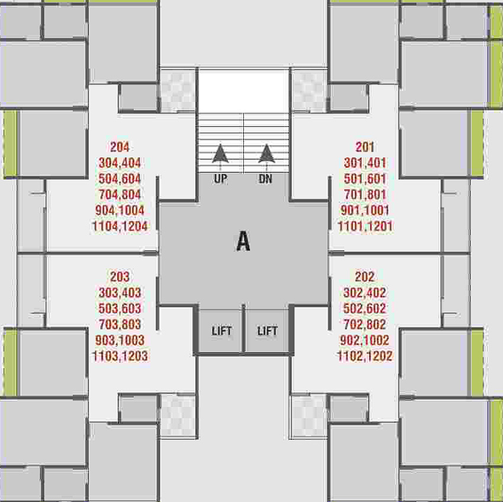 Floor Plan of Saanvi Maple Heights in Nana Chiloda, Ahmedabad - Image 160404