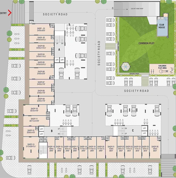 Master Plan of Saanvi Maple Heights in Nana Chiloda, Ahmedabad - Image 160403