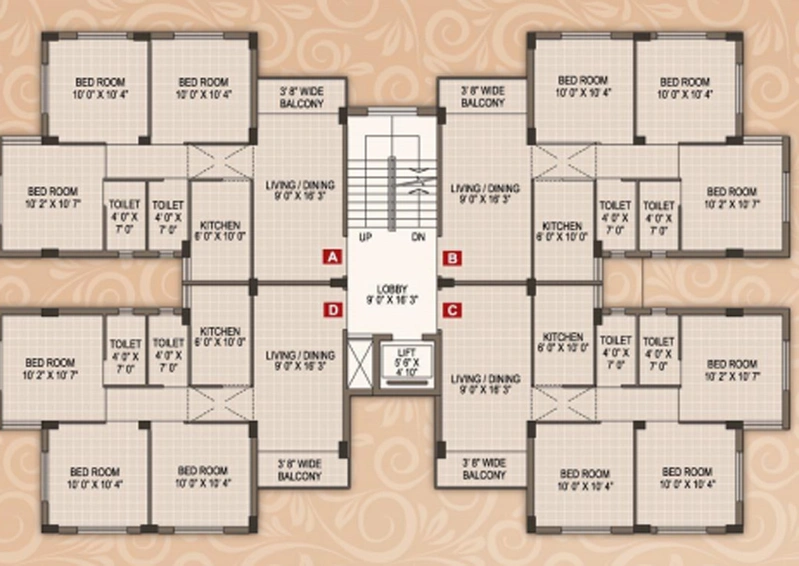 Floor Plan of Biswas The Lake Paradise in Barasat, Kolkata - Image 160490