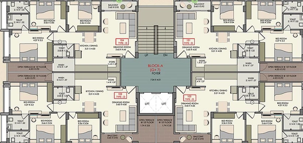 Floor Plan of Bhoomi Maruti Icon in Vavol, Gandhinagar - Image 160636