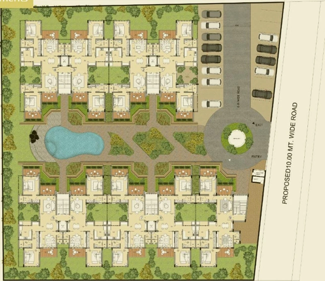 Master Plan of Golden Varca Palms Apartments in Varca, Goa - Image 160718