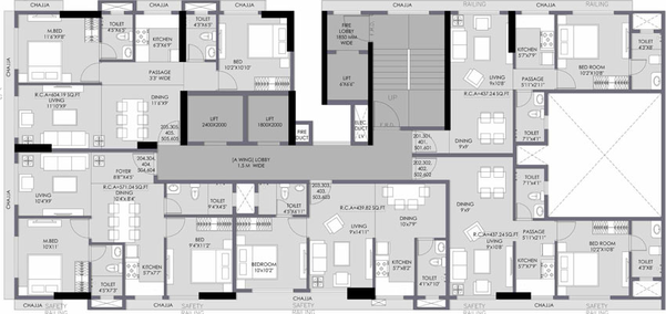 Floor Plan of Sejal Aquarius in Marine Lines West, Mumbai - Image 30766