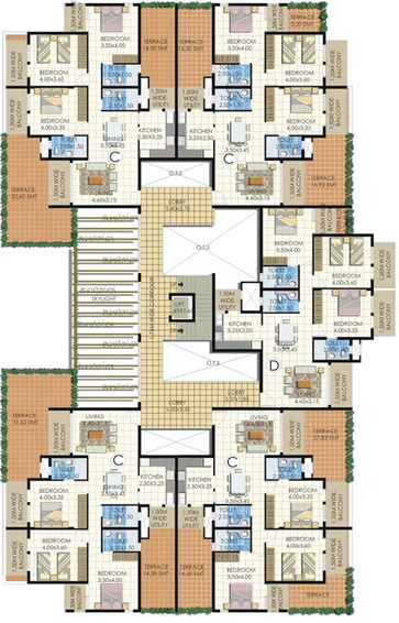 Floor Plan of CD Seasons in Fatorda, Goa - Image 160840