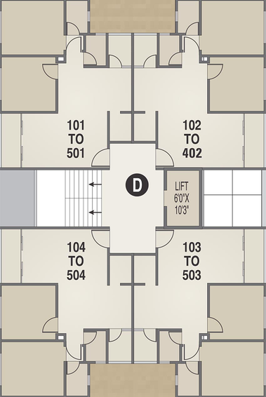 Floor Plan of Pavansut Monarc Crystal in Chandkheda, Ahmedabad - Image 160859