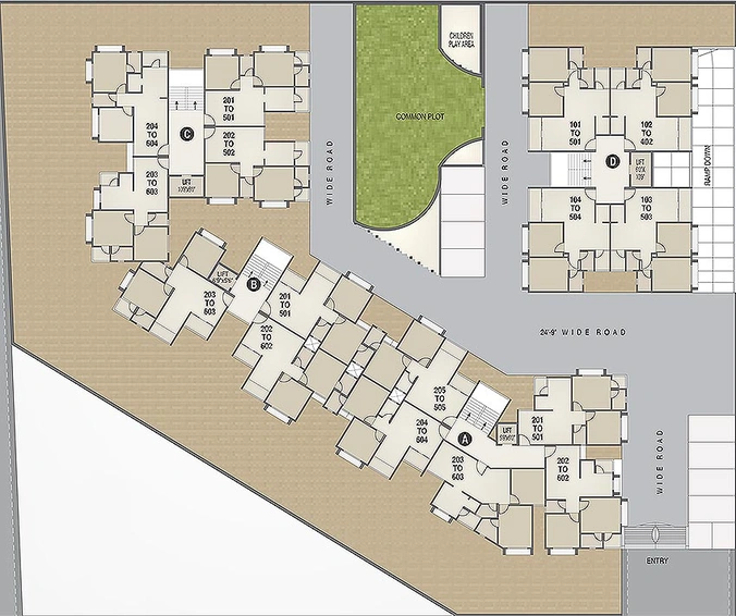 Master Plan of Pavansut Monarc Crystal in Chandkheda, Ahmedabad - Image 160858