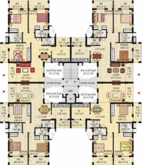 Floor Plan of CD Jade Blue in Fatorda, Goa - Image 160907