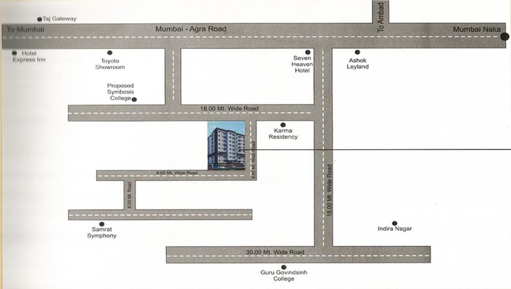 Location of Pooja Enclave in Indira Nagar, Nashik - Image 161015
