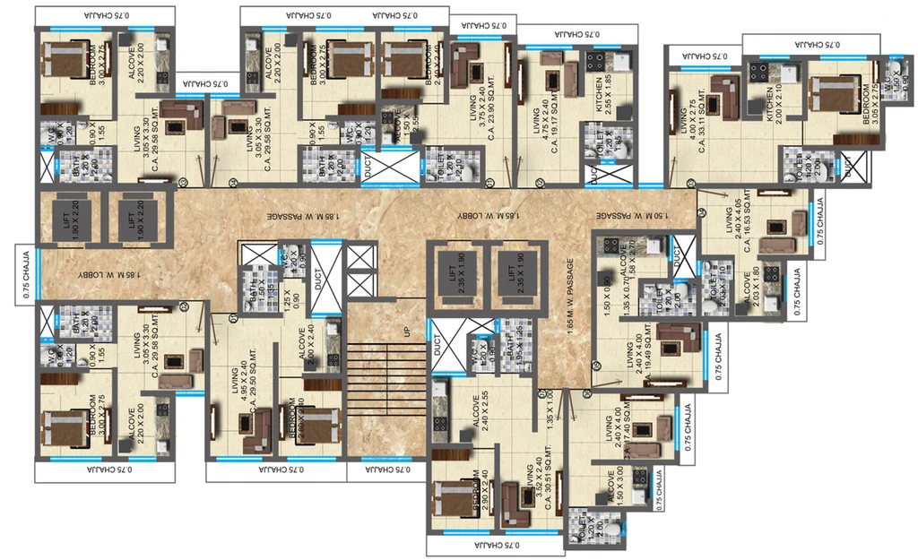 Floor Plan of Anushka Arya Greens in Bhandup West, Mumbai - Image 161446