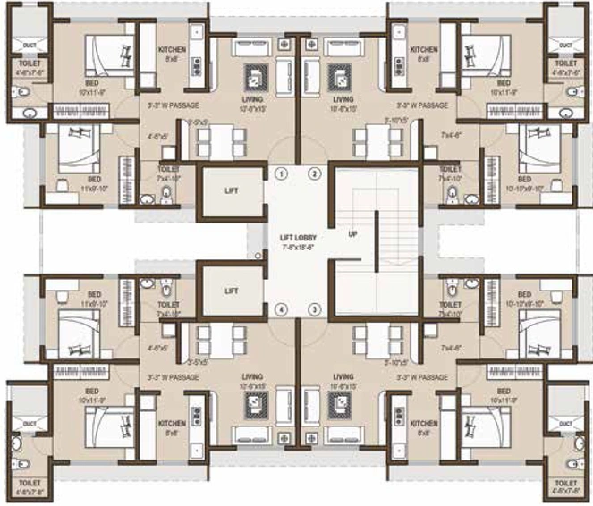 Floor Plan of SKG Eastern Winds in Kurla East, Mumbai - Image 161487