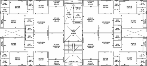 Floor Plan of Om Elegance in Pethapur, Gandhinagar - Image 161818