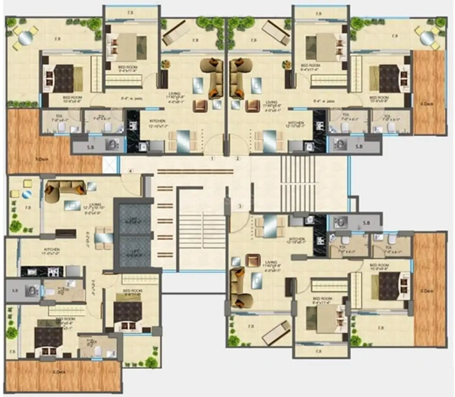 Floor Plan of Town Ashtha Serene in Goregaon East, Mumbai - Image 161811