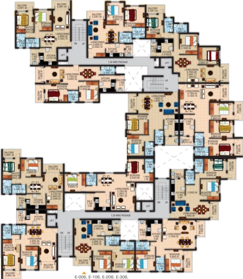 Floor Plan of Supreme Colmorod County in Margao, Goa - Image 161827
