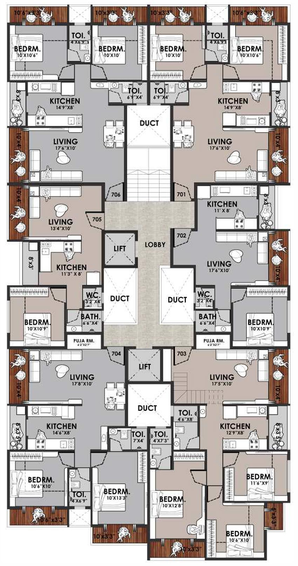 Floor Plan of Somvijay Madhuban in Ayodhya Nagari, Nashik - Image 161851