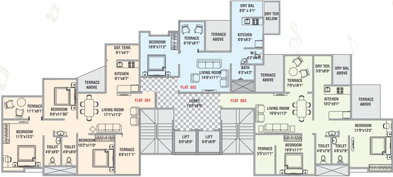 Floor Plan of Yash Rhythm in Kondhwa, Pune - Image 114685
