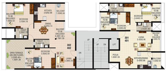 Floor Plan of Supreme Colo Tower in Margao, Goa - Image 161860