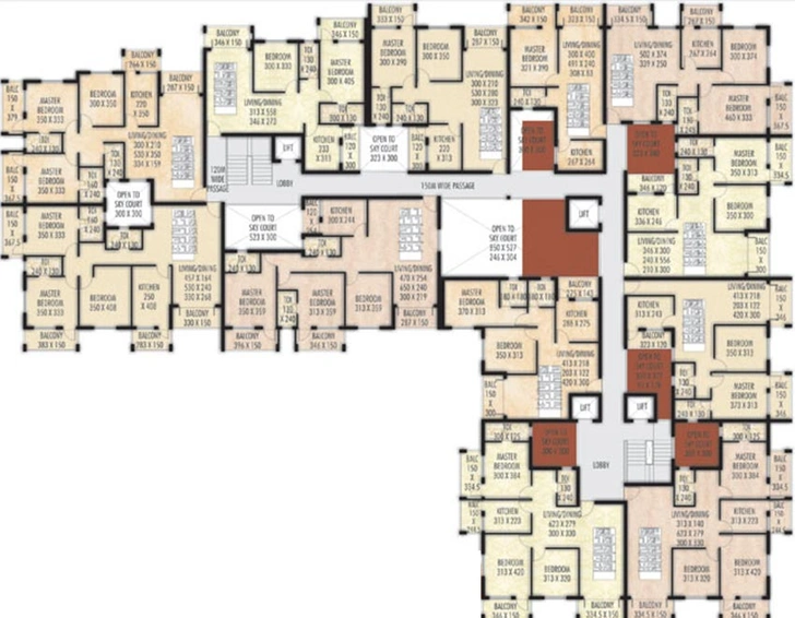 Floor Plan of SRE Supreme St Anthonys Complex in Margao, Goa - Image 161876