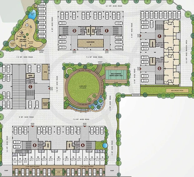 Master Plan of Pavan Pancham Pentagon in Chandkheda, Ahmedabad - Image 161933