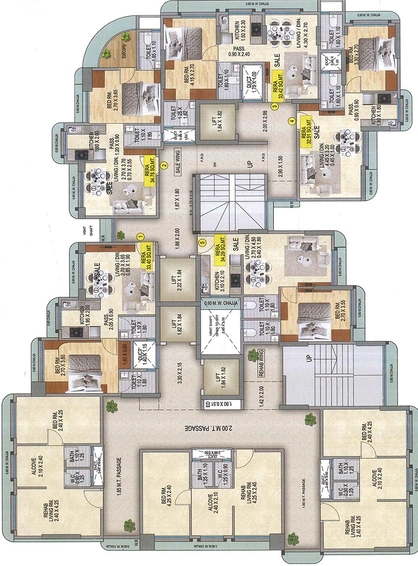 Floor Plan of Skyline Sky Heights in Andheri East, Mumbai - Image 161963